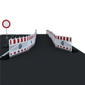 Schake EURO3 | panel fence | type ULTRA with acoustic signaling | film RA1/A | red / yellow | without lamp adapter